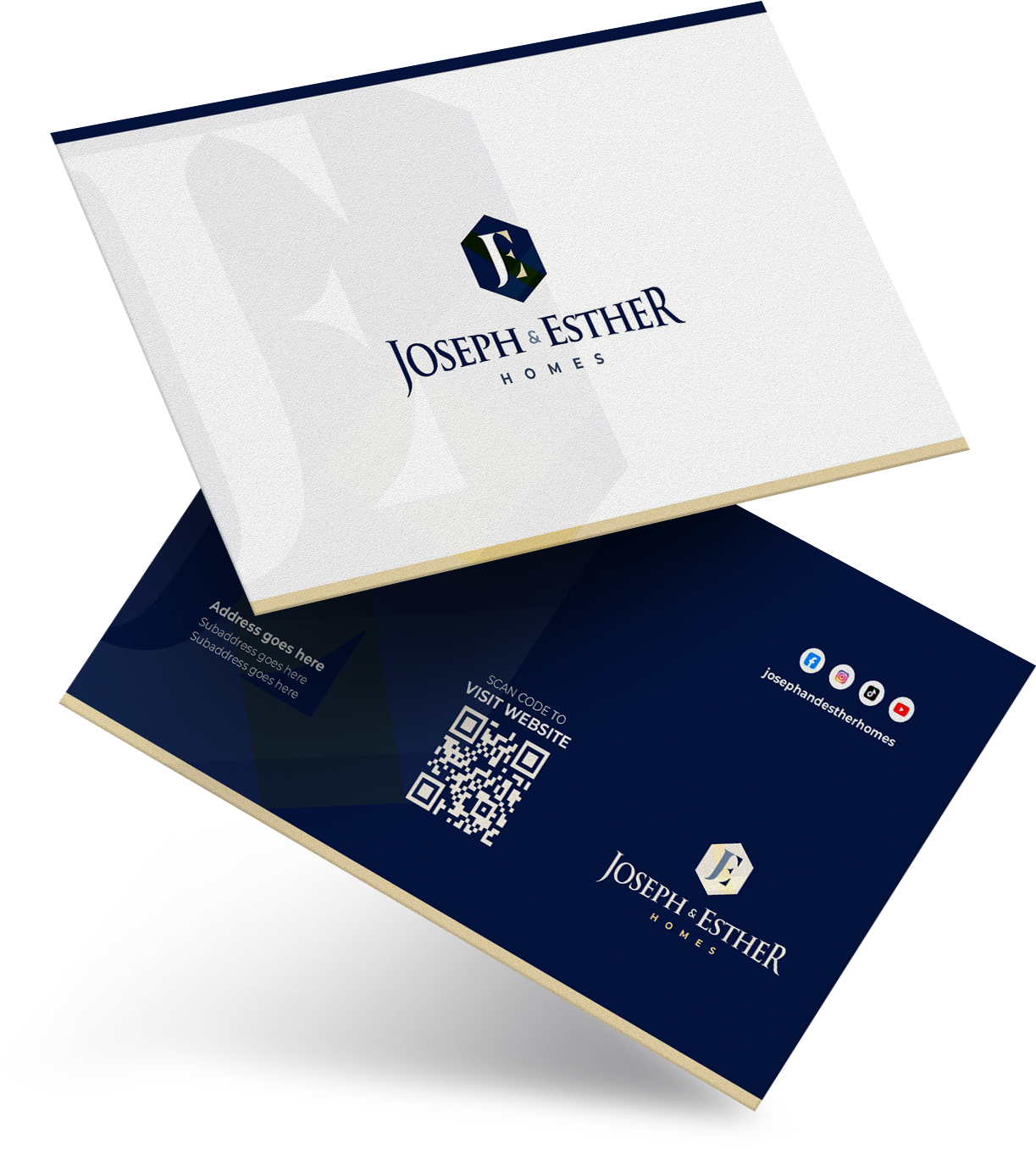J&E Homes business card